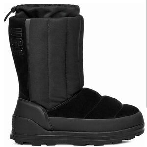 UGG Black Quilted Winter Rain Boots